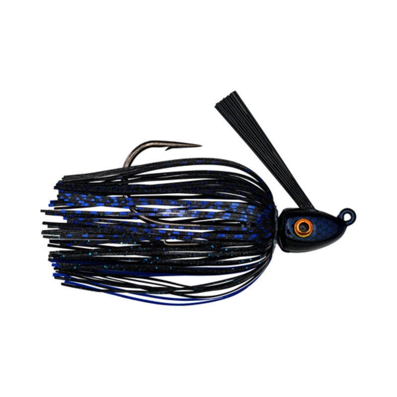 Strike King Hack Attack Heavy Cover Swim Jig Black Blue 1/2oz