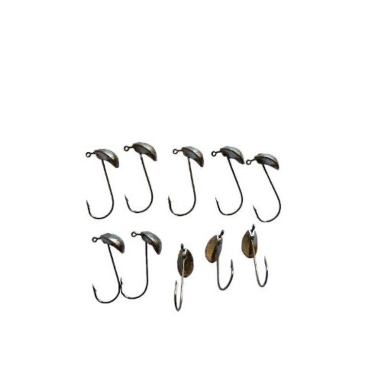 10pcs Tumbler Anti Hanging Grass Lead Jump Jig Head Fishing Hooks 1/8OZ, 1/4OZ. 1/4oz