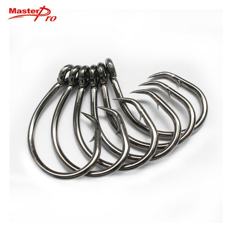 100/1000X Chemically Sharpened Tuna Circle Hooks Size 12/0 Fishing Tackle 100pcs