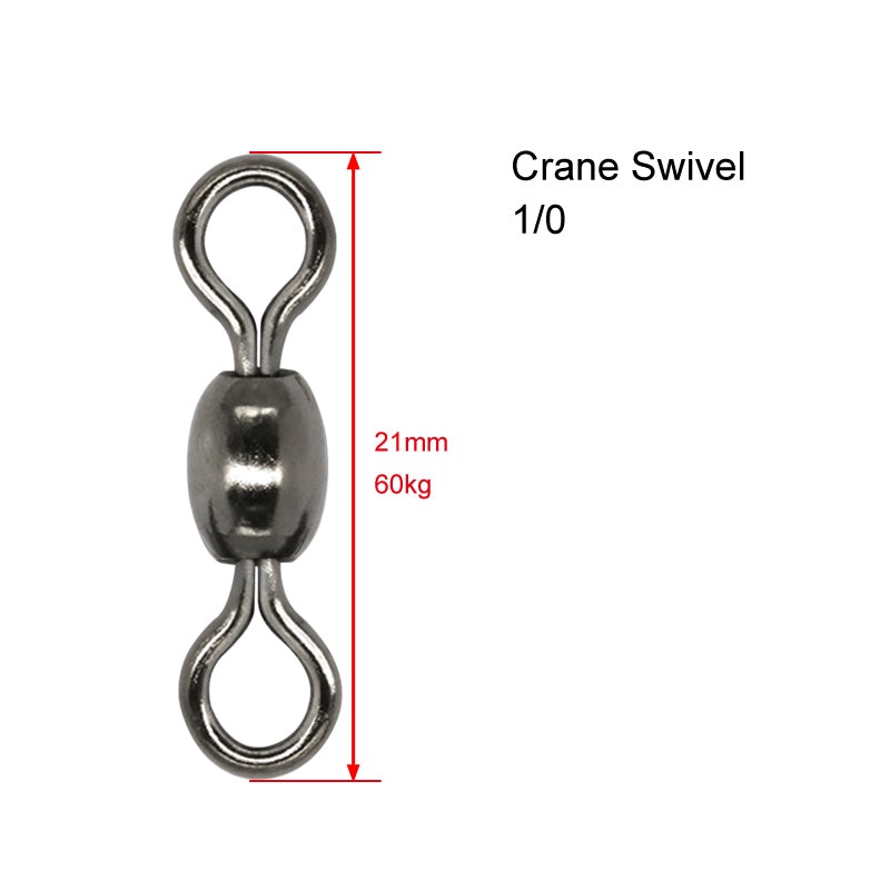 30 X Crane Swivels Size 1/0 Fishing Tackle