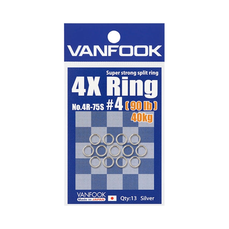 VANFOOK SUPER 4X STRONG SPLIT RING 4R-75S 4R-75S #1