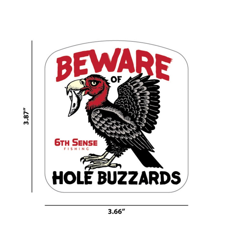Beware of the Buzzard 3.66in.W x 3.87in.H