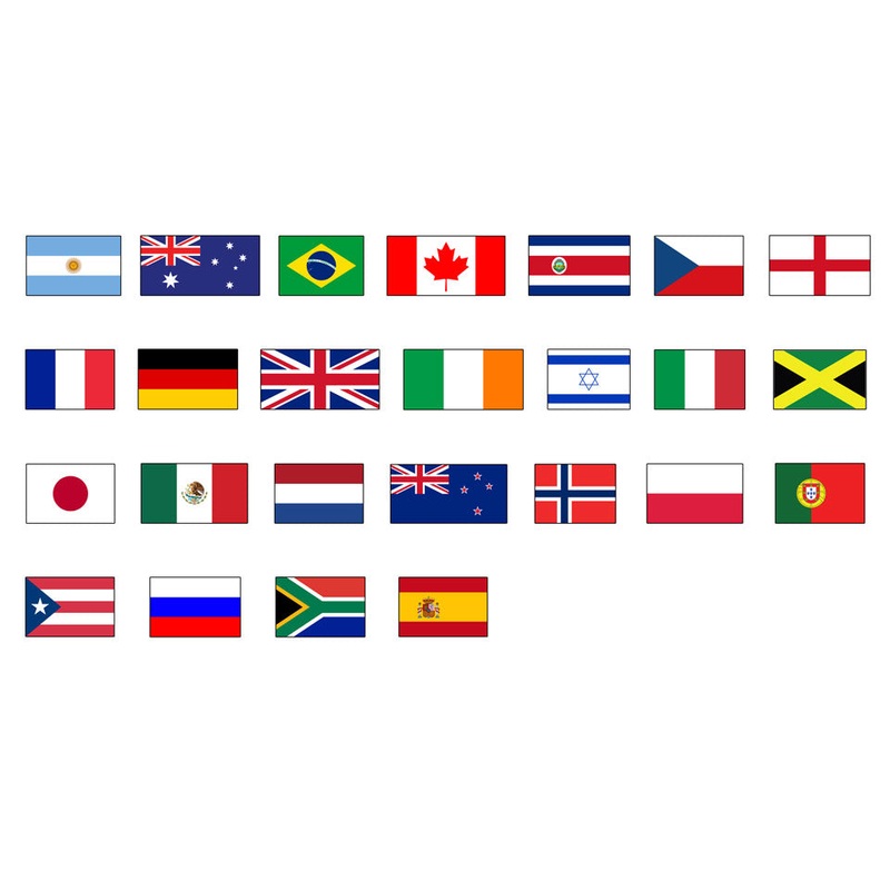 International Flag Rod Decals Argentina