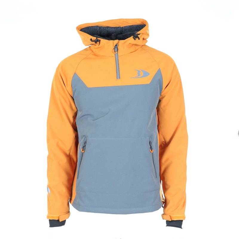 BLACKFISH Men’s Gale 2.0 Soft-Shell Pullover Charcoal Orange S 14749 Char/Org