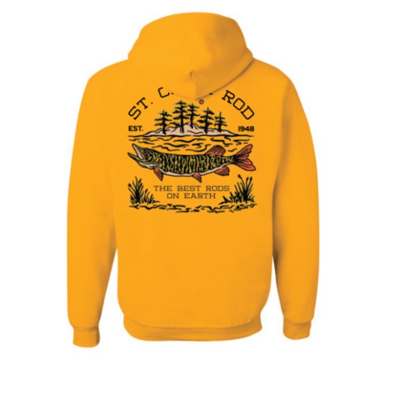 2025 CAD BEST RODS ON EARTH YELLOW HOODIE Small