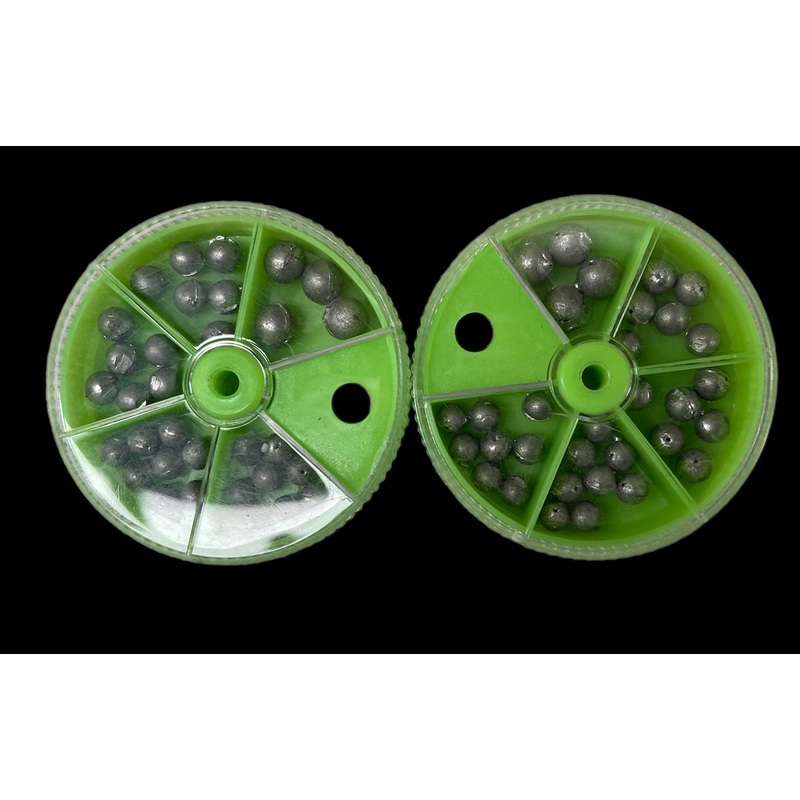 2 Packs Small Ball Sinkers 64pcs Multi-size Value Pack
