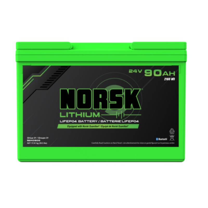 24V 90AH LiFePO4 Lithium Trolling Motor Battery  Norsk Lithium