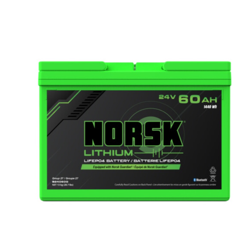 24V 60AH LiFePO4 Lithium Trolling Motor Battery  Norsk Lithium