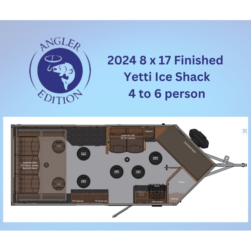2024 Yetti Fish House 8 x 17 Finished (Black/Metallic)- Angler Edition ***SALE*** $49,999.99