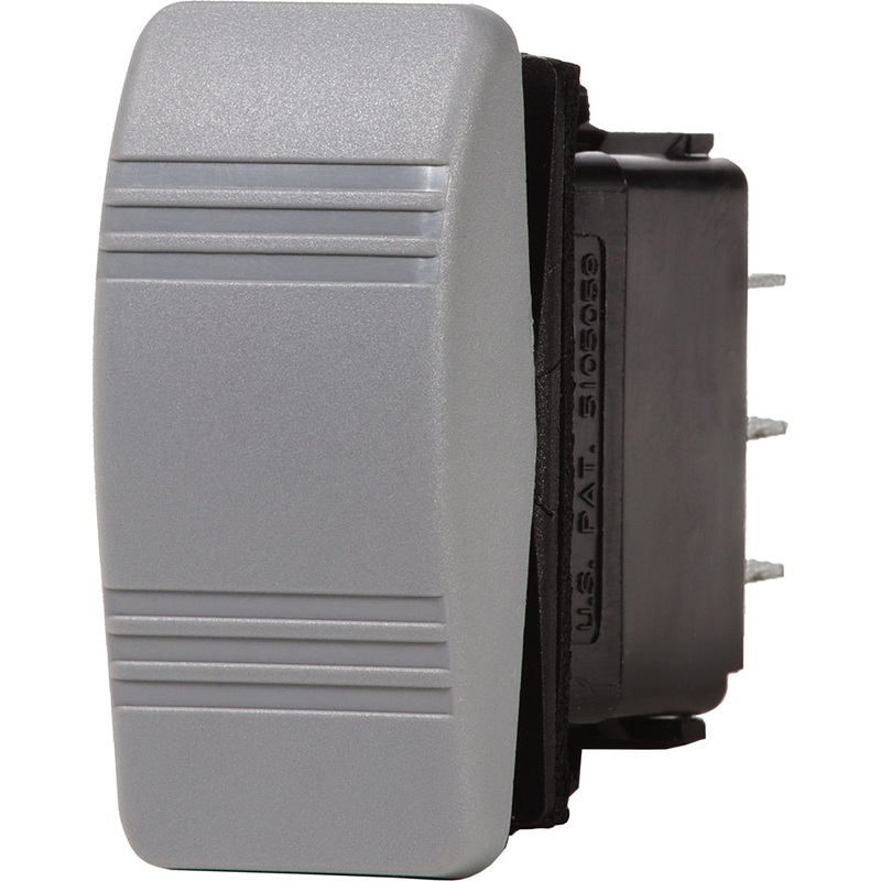 Blue Sea 8231 Water Resistant Contura III Switch – OFF-(ON) – Grey [8231]